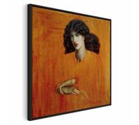 murando - Quadro con Cornice Nera Dante Gabriel Rossetti La Donna Alla Finestra 80x80 cm 1 Pezzo - Stampa su Tela - Quadri Moderni Soggiorno Grandi - Pannelli Decorativi per Pareti l-F-10790-b-a