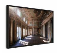 murando - Quadro con Cornice Nera Interno Palazzo Illuminato dal Sole 90x60 cm - Quadri Moderni per Soggiorno Grandi - Pannelli Decorativi per Pareti - Telaio in Legno - Stampa su Tela d-B-10077-b-a