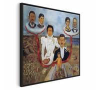murando - Quadro con Cornice Nera su Tela Frida I Miei Nonni I Miei Genitori e Io 40x40 cm 1 Pezzo - Quadri con Cornici Camera da Letto - Canvas Telaio in Legno - Stampe da Parete l-E-12431-b-a