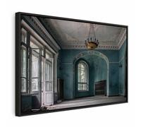 murando - Quadro con Cornice Nera su Tela Strutturata Elegante Salone Architettura Classica 30x20 cm - Quadri con Cornici Camera da Letto - Canvas Telaio in Legno - Stampe da Parete d-B-10078-b-a