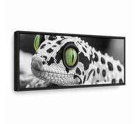 murando - Quadro con Cornice Nera su Tela Strutturata Lucertola Esotica 60x20 cm 1 Pezzo - Quadri con Cornici Camera da Letto - Canvas Telaio in Legno - Stampe da Parete g-B-10095-b-b