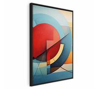 murando - Quadro con Cornice Nera Verticale AI Cerchi Colorati Astratti 40x60 cm 1 Pezzo - Quadri con Cornici Moderni Soggiorno - Stampa su Tela Rilievo Acrilico - Stampe da Parete a-B-10067-b-a