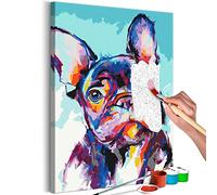 murando - Quadro da Dipingere con i Numeri Adulti Animali Cane Bulldog colorato 40x50 cm Dipinto con Numeri su Tela - Paint by Numbers - Quadri Numerati Bambini - Kit Pittura - Regalo n-A-1124-d-a