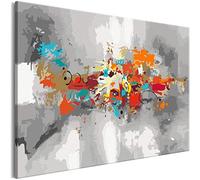 murando - Quadro da Dipingere con i Numeri Adulti Astratto colorato 50x40 cm Dipinto con Numeri su Tela - Paint by Numbers - Quadri Numerati Bambini Moderni - Kit Pittura - Idee Regali n-A-1006-d-a