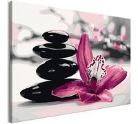 murando - Quadro da Dipingere con i Numeri Adulti Fiori Orchidea 50x40cm Dipinto con Numeri su Tela - Paint by Numbers - Quadri Numerati Bambini Moderni - Kit Pittura - Idee Regali n-A-0549-d-a