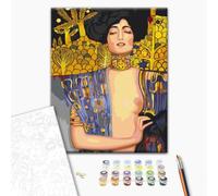 murando - Quadro da Dipingere con i Numeri Adulti Giuditta II Salomè Gustav Klimt 40x50 cm Dipinto con Numeri su Tela - Paint by Numbers - Quadri Numerati Bambini - Kit Pittura Regalo n-A-1448-d-a