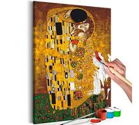 murando - Quadro da Dipingere con i Numeri Adulti Gustav Klimt Bacio 40x50 cm Dipinto con Numeri su Tela - Paint by Numbers - Quadri Numerati Bambini - Kit Pittura - Idee Regali n-A-1059-d-a