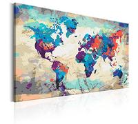 murando - Quadro da Dipingere con i Numeri Adulti Mappamondo 50x40 cm Dipinto con Numeri su Tela - Paint by Numbers - Quadri Numerati Bambini Moderni - Kit Pittura - Idee Regalo n-A-0231-d-a