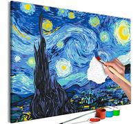 murando - Quadro da Dipingere con i Numeri Adulti Notte stellata Van Gogh 50x40 cm Dipinto con Numeri su Tela - Paint by Numbers - Quadri Numerati Bambini - Kit Pittura - Regalo n-A-1345-d-a