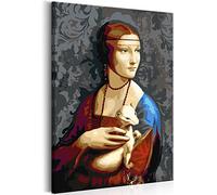 murando - Quadro da Dipingere con i Numeri Adulti Signora con l'ermellino 40x50cm Dipinto con Numeri su Tela - Paint by Numbers - Quadri Numerati Bambini Moderni - Kit Pittura - Regalo n-A-0542-d-a