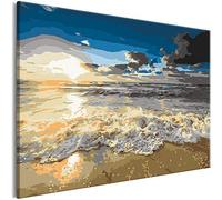 murando - Quadro da Dipingere con i Numeri Adulti Spiaggia Mare 50x40 cm Dipinto con Numeri su Tela - Paint by Numbers - Quadri Numerati Bambini Moderni - Kit Pittura - Idee Regalo n-A-0723-d-a