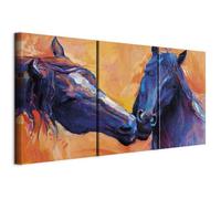 murando - Quadro Fonoassorbente Colorato Cavalli 120x60 cm 3 Pezzi - Canvas - Quadri Acustici Componibili XXL Grandi - Pannelli Fonoassorbenti Decorativi - Decorazione da Parete Soggiorno g-C-0017-b-e