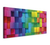 murando - Quadro Fonoassorbente Colorato Geometrico 150x60 cm 5 Pezzi - Canvas - Quadri Acustici Componibili Grandi - Pannelli Fonoassorbenti Decorativi - Decorazione Soggiorno f-A-0350-b-m