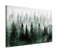 murando Quadro Foresta 120x80 cm 1 pezzo Stampa su tela XXL Immagini moderni Murale Fotografia Grafica Decorazione da parete Natura Paesaggio Alberi verde come dipinto c-C-0460-b-a