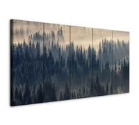 murando - Quadro Foresta 225x90 cm 5 Pezzi - Stampa su Tela Canvas con Struttura - Quadri Componibili Moderni Soggiorno Grandi - Murale Arte Decorazioni da Parete Decori - Montagne c-B-0292-b-m