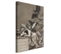 murando Quadro Francisco Goya 80x120 cm 1 pezzo Stampa su tela XXL Immagini moderni Murale Fotografia Grafica Decorazione da parete Il sonno della ragione genera mostri