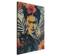 murando Quadro Frida 40x60 cm 1 Pezzo Stampa su Tela XXL Quadri Moderni Murale Moderno Grafica Decorazioni da Parete Pittura Immagini Donna Gatto Nero Famosi Kahlo Elegante h-H-10052-b-a