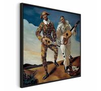 murando - Quadro in Rilievo Acrilico Derain Arlecchino e Pierrot 40x40 cm 1 Pezzo Stampa su Tela con Struttura - Effetto Dipinto - Quadri Moderni Camera da Letto - Decori l-E-12619-b-a