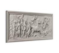 murando - Quadro in Rilievo Greco Classica 150x50 cm 1 Pezzo su Tela Strutturata XXL Grande - Quadri Moderni Soggiorno - Stampe da Parete Moderno - Stampa Artistica Dipinta a Mano - n-B-0028-b-a
