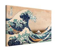 murando - Quadro in Rilievo la Grande Onda di Kanagawa Hokusai 120x80 cm 1 Pezzo su Tela Struttura - Quadri Moderni Soggiorno - Stampe da Parete Moderno - Stampa Artistica Dipinta a Mano p-B-0009-b-a