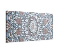 murando - Quadro in Rilievo Mandala Boho Motivo 150x50 cm 1 Pezzo su Tela XXL Grande - Quadri Moderni Soggiorno - Stampe da Parete Moderno - Stampa Artistica Dipinta a Mano - Mandala f-A-0670-b-a