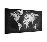 murando Quadro Mappamondo 135x45 cm 1 Pezzo - Stampa su Tela Strutturata XXL Grande - Quadri Moderni Soggiorno Grandi - Stampe da Parete Murale Arte Moderno Pittura - Mappa Astratto k-A-0297-b-a