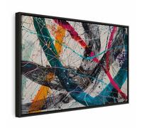 murando - Quadro Materico Linee e Forme Dinamiche Colorate 90x60 cm 1 Pezzo Effetto Dipinto - Quadri Moderni per Camera da Letto - Canvas con Struttura - Decorazioni da Parete Decori a-H-10120-b-a