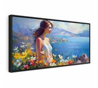murando - Quadro Moderno Camera da Letto Materico Premium, AI, 60x30 cm | Effetto Dipinto, Chiodi Inclusi, 1 Pezzo, Stampa su Tela con Struttura, Componibili, Produzione Europea