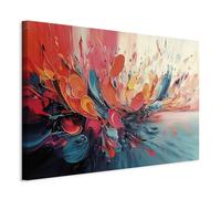 murando - Quadro Moderno Cornice Naturale, Astratta Multicolore, 120x80 cm | Chiodi Inclusi, 1 Pezzo, Quadri Moderni, Soggiorno, Telaio in Legno, Resistenti Allo Sbiadimento, Produzione Europea
