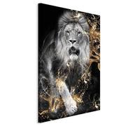 murando - Quadro Moderno per Soggiorno, Leone, 80x120 cm | Chiodi Inclusi, 1 Pezzo, Pannelli Decorativi per Pareti, Decorazione da Parete, Resistenti Allo Sbiadimento
