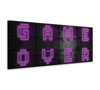 murando - Quadro Moderno per Stile Gaming per Giocatori su Console di Gioco - Game Over - 80x30 cm 4 Pezzi - Stampa su Tela - Quadri Moderni per Cameretta - Decorazione per Ragazzi Regalo i-A-0152-b-i