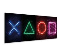 murando - Quadro Moderno Stile Gaming per Giocatori su Console di gioco 160x60 cm 4 Pezzi - Stampa su Tela - Quadri Moderni per Soggiorno Grandi - Decorazione per Ragazzi Moderno i-A-0183-b-i