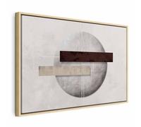 murando Quadro Motivo geometrico 120x80 cm 1 pezzo Stampa su tela XXL Immagini moderni Murale Fotografia Grafica Decorazione da parete Astratto Figura beige marrone bianco n-A-1425-b-a