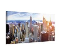 murando Quadro New York 150x50 cm 1 Pezzo - Stampa su Tela Strutturata XXL Grande - Quadri Moderni Soggiorno Grandi - Stampe da Parete Murale Arte Moderno Pittura - New York NY Citta d-B-0189-b-b