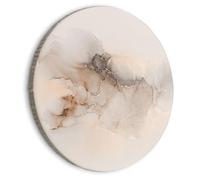 murando Quadro Rotondo Aspetto marmoreo beige 60x60 cm 1 Pezzo Stampa su Tela Strutturata Immagini moderni Murale Fotografia Grafica Decorazione da parete Pietre a-B-10013-bc-a