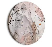murando - Quadro Rotondo Moderno per Camera da Letto, Fiore Prato, 40x40 cm | Chiodi Inclusi, 1 Pezzo, Pannelli Decorativi per Pareti, Decorazione da Parete, Resistenti Allo Sbiadimento