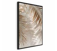 murando - Quadro Verticale in Rilievo Acrilico Foglie Botaniche Delicate 80x120 cm su Tela Strutturata XXL Grande - Quadri Moderni Soggiorno - Stampe da Parete Moderno - Dipinta a Mano b-H-10178-b-a
