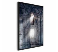 murando - Quadro Verticale Materico Luce del Sole nel Monastero 30x45 cm Effetto Dipinto - Quadri Moderni per Camera da Letto - Canvas con Struttura - Decorazioni da Parete Decori d-B-10069-b-a