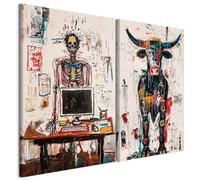 murando - Set di 2 Quadri Componibili Pop-art Animale 120x90 cm Ciascuno delle Dimensioni di 60x90cm - Collage 2 Pezzi - Decorazioni da Parete su Tela - Quadro Hacker Surreale - h-H-10096-b-a