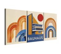 murando - Set di 3 Quadri Acustici Multipannello Moderni Archi e Cerchi 120x60 cm (3 pz. 40x60 cm ognuno) - Collage 3 Pezzi - Canvas con Quadro Fonoassorbente per Cucina Simpatici a-H-10129-b-a