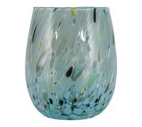 Murano Vetro Bere Artistico Bicchiere Luce Blu Multi Millefiori