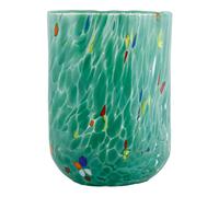 Murano Vetro Bere Artistico Bicchiere Verde Fatto a Mano Multi Millefiori