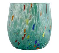 Murano Vetro Bere Artistico Bicchiere Verde Fatto a Mano Multi Millefiori Venice