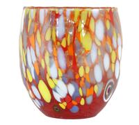 Murano Vetro Bere Bicchiere Blu Rosso Arancione Giallo Lilla Fatto Millefiori