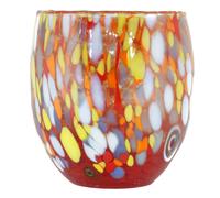 Murano Vetro Bere Bicchiere Blu Rosso Arancione Giallo Lilla Fatto Millefiori