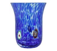 Murano Vetro Bere Vetro Bicchiere Blu Multi Fatto a Mano Millefiori 10cm