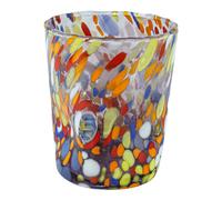 Murano Vetro Bere Vetro Bicchiere Lilla Viola Multi Fatto a Mano Millefiori 10cm