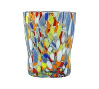 Murano Vetro Bere Vetro Bicchiere Luce Blu Multi Fatto a Mano Millefiori 10cm