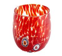 Murano Vetro Bere Vetro Bicchiere Rosso Blu Multi Fatto a Mano Millefiori