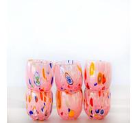 MurArt Bicchieri da Liquore di Murano Set da 6 bicchieri da 50ml Collezione Marea in vetro soffiato a mano in lavorazione artigianale Made in Italy